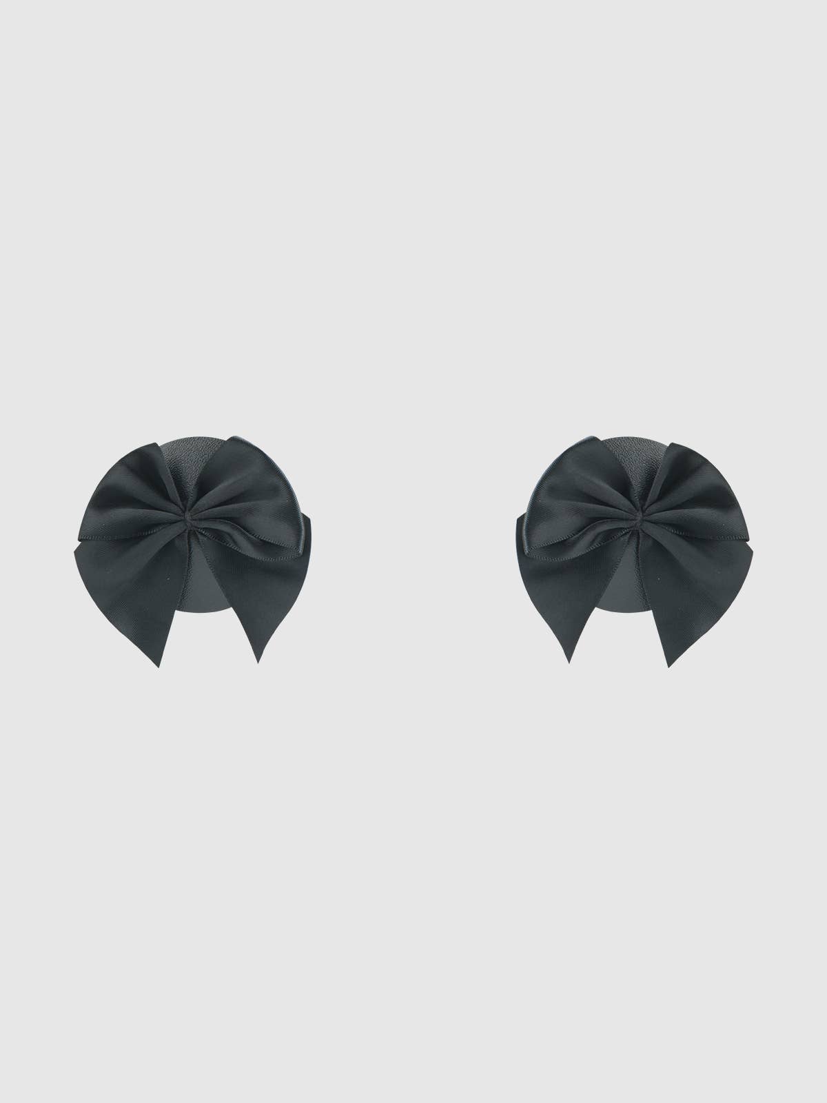 PASTIES À NŒUD EN SIMILICUIR ET SATIN: Noir / A/S - LA PIRI | BOUTIQUE EN LIGNE DE MAILLOTS DE BAIN FRANÇAIS |
