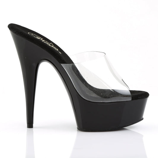 Pleaser DELIGHT-601 – 6" Heel, 1 3/4" Platform Peep Toe Slide Pleaser USA