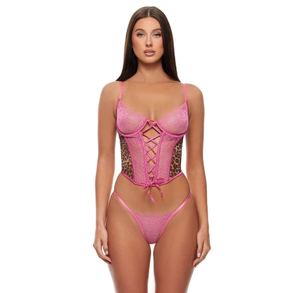 Ensemble Félina Pink Leopard - S - LA PIRI | BOUTIQUE EN LIGNE DE BIKINIS ET LINGERIE