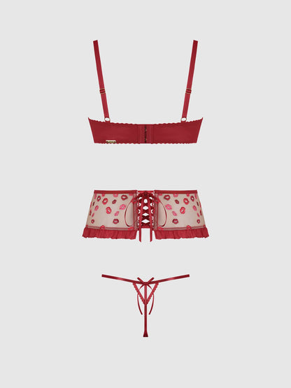 ENSEMBLE LIPS / S - LA PIRI | BOUTIQUE EN LIGNE DE BIKINIS ET LINGERIE
