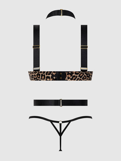 ENSEMBLE PUSH - UP LÉOPARD & NOIR / S - LA PIRI | BOUTIQUE EN LIGNE DE BIKINIS ET LINGERIE