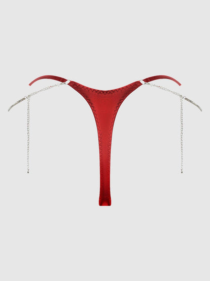 STRING AVEC STRASS KRYSTAL ET GLISSIÈRE LATÉRALE