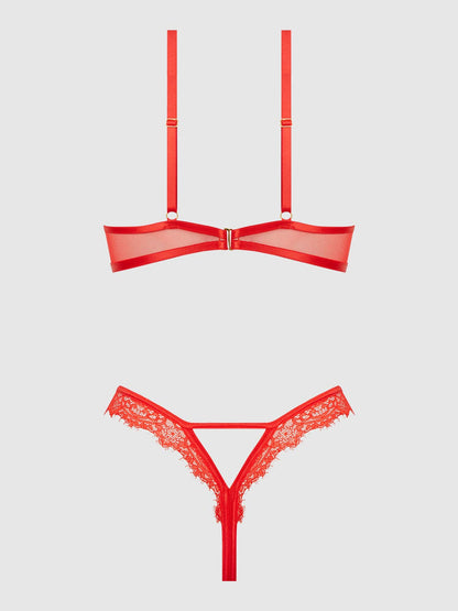 NADIA TEDDY EN DENTELLE ET MAILLE AVEC DÉCOUPES: Noir / M - LA PIRI | BOUTIQUE EN LIGNE DE BIKINIS ET LINGERIE