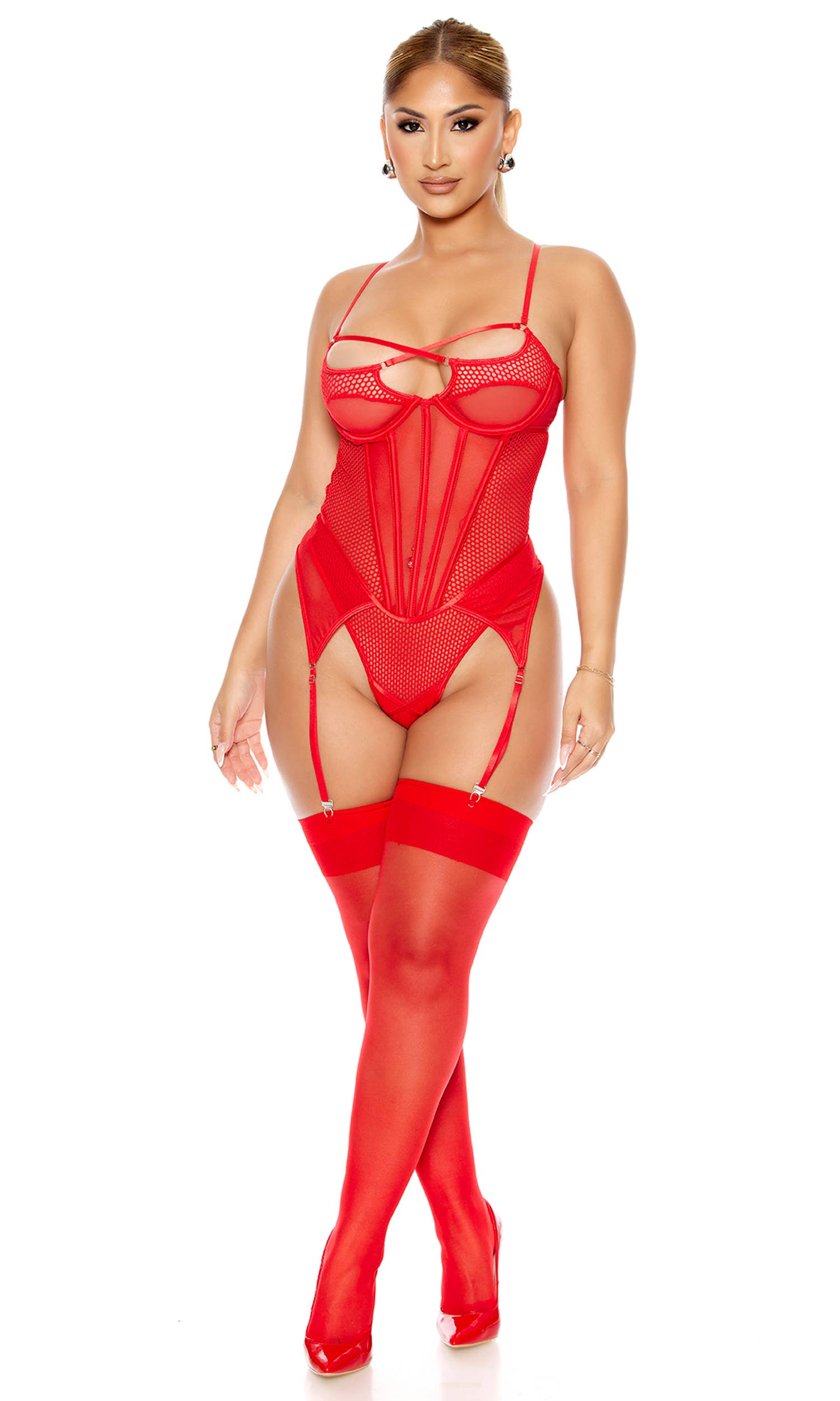 Peluche en peluche style corset Caught Up O-Net: Noir / M - LA PIRI | BOUTIQUE EN LIGNE DE BIKINIS ET LINGERIE
