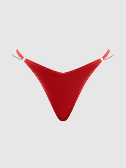 STRING AVEC STRASS KRYSTAL ET GLISSIÈRE LATÉRALE