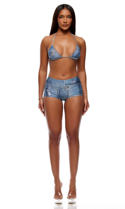Ensemble Bikini Sorento denim short