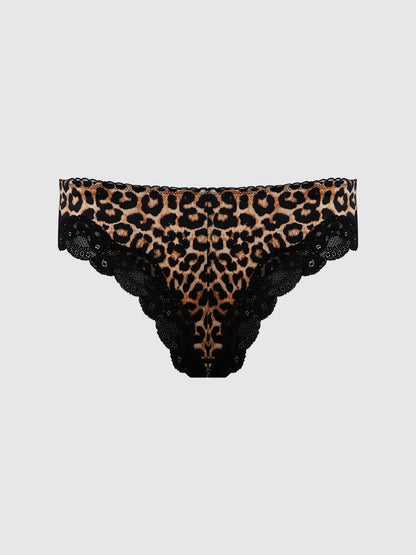 TANGA DENTELLE: Léopard & Noir S - LA PIRI | BOUTIQUE EN LIGNE DE BIKINIS ET LINGERIE