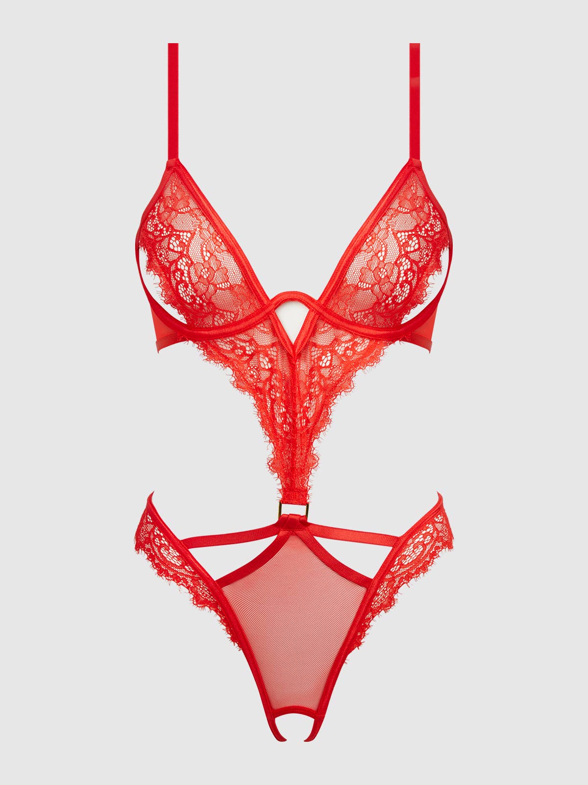 NADIA TEDDY EN DENTELLE ET MAILLE AVEC DÉCOUPES: Noir / M - LA PIRI | BOUTIQUE EN LIGNE DE BIKINIS ET LINGERIE