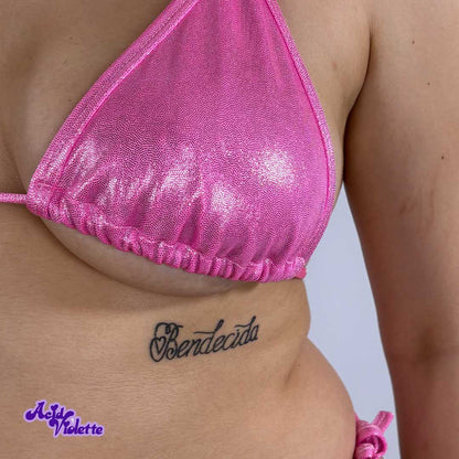 Top pink Acid Violette - LA PIRI | BOUTIQUE EN LIGNE DE BIKINIS ET LINGERIE