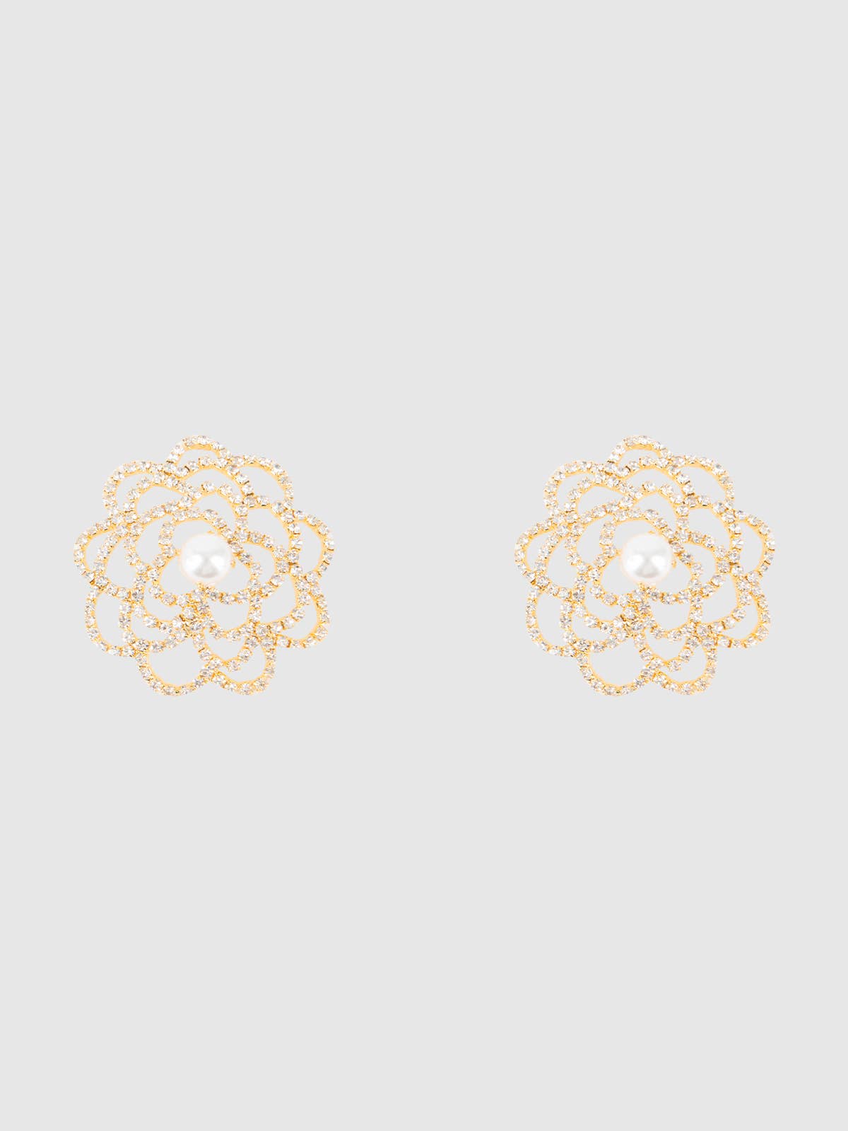 PASTIES FLORALES EN STRASS ET PERLES: DORÉ ET BLANC / A/S - LA PIRI | BOUTIQUE EN LIGNE DE BIKINIS ET LINGERIE