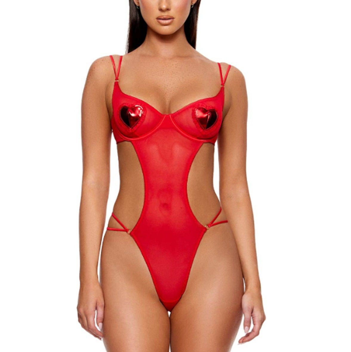 Body Coeur: Rouge / S - LA PIRI | BOUTIQUE EN LIGNE DE BIKINIS ET LINGERIE