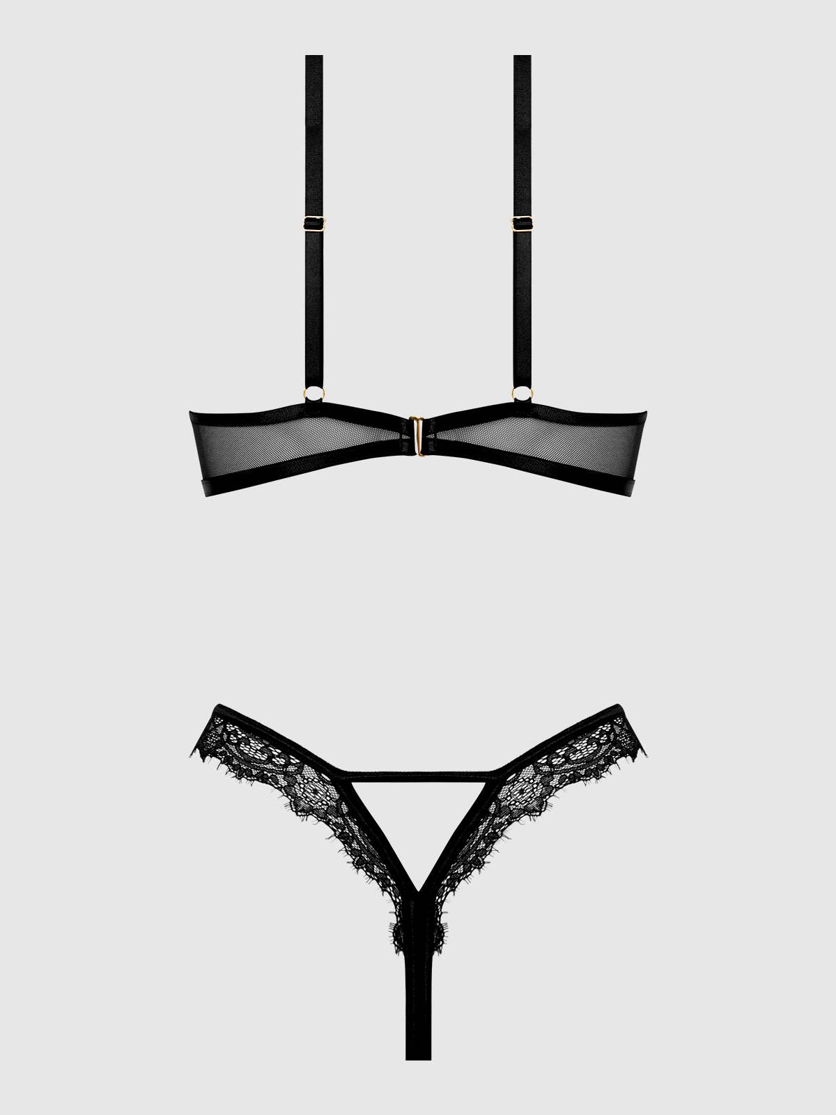 NADIA TEDDY EN DENTELLE ET MAILLE AVEC DÉCOUPES: Noir / M - LA PIRI | BOUTIQUE EN LIGNE DE BIKINIS ET LINGERIE