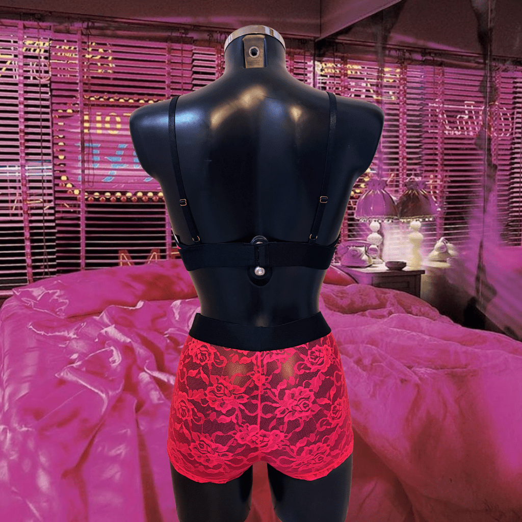 🐰 PLAYBOY Ensemble Dentelle Fuchsia - LA PIRI | BOUTIQUE EN LIGNE DE BIKINIS ET LINGERIE