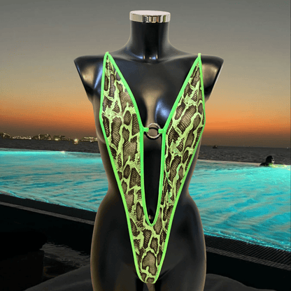 💚 Neon Snake Slingshot - LA PIRI | BOUTIQUE EN LIGNE DE BIKINIS ET LINGERIE