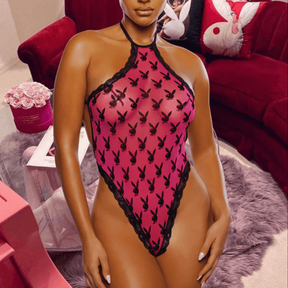 🐰 PLAYBOY body fuchsia - LA PIRI | BOUTIQUE EN LIGNE DE BIKINIS ET LINGERIE