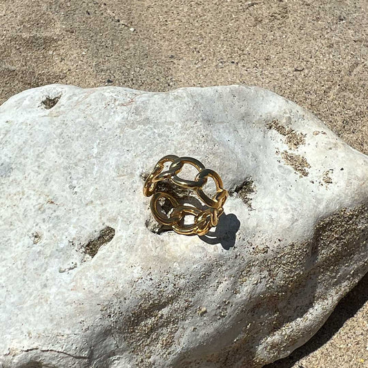Bague chaînes cuban link - LA PIRI | BOUTIQUE EN LIGNE DE BIKINIS ET LINGERIE