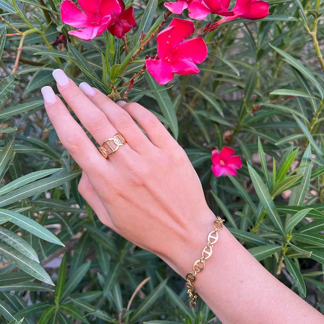 Bague maillon plat - LA PIRI | BOUTIQUE EN LIGNE DE BIKINIS ET LINGERIE