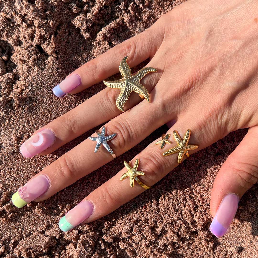 Bague étoile de mer - Or et argent - LA PIRI | BOUTIQUE EN LIGNE DE BIKINIS ET LINGERIE