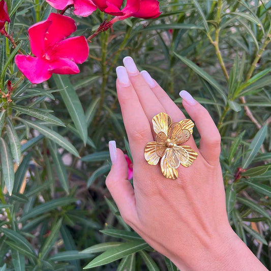 Bague fleur XXL - LA PIRI | BOUTIQUE EN LIGNE DE BIKINIS ET LINGERIE