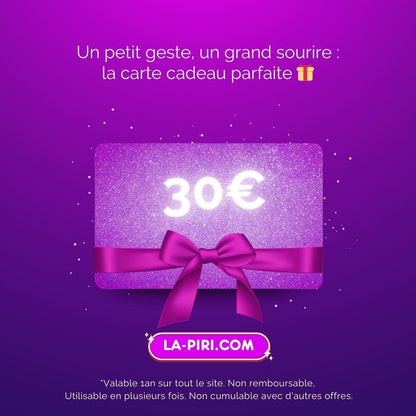 Carte cadeau LA PIRI - LA PIRI | BOUTIQUE EN LIGNE DE BIKINIS ET LINGERIE