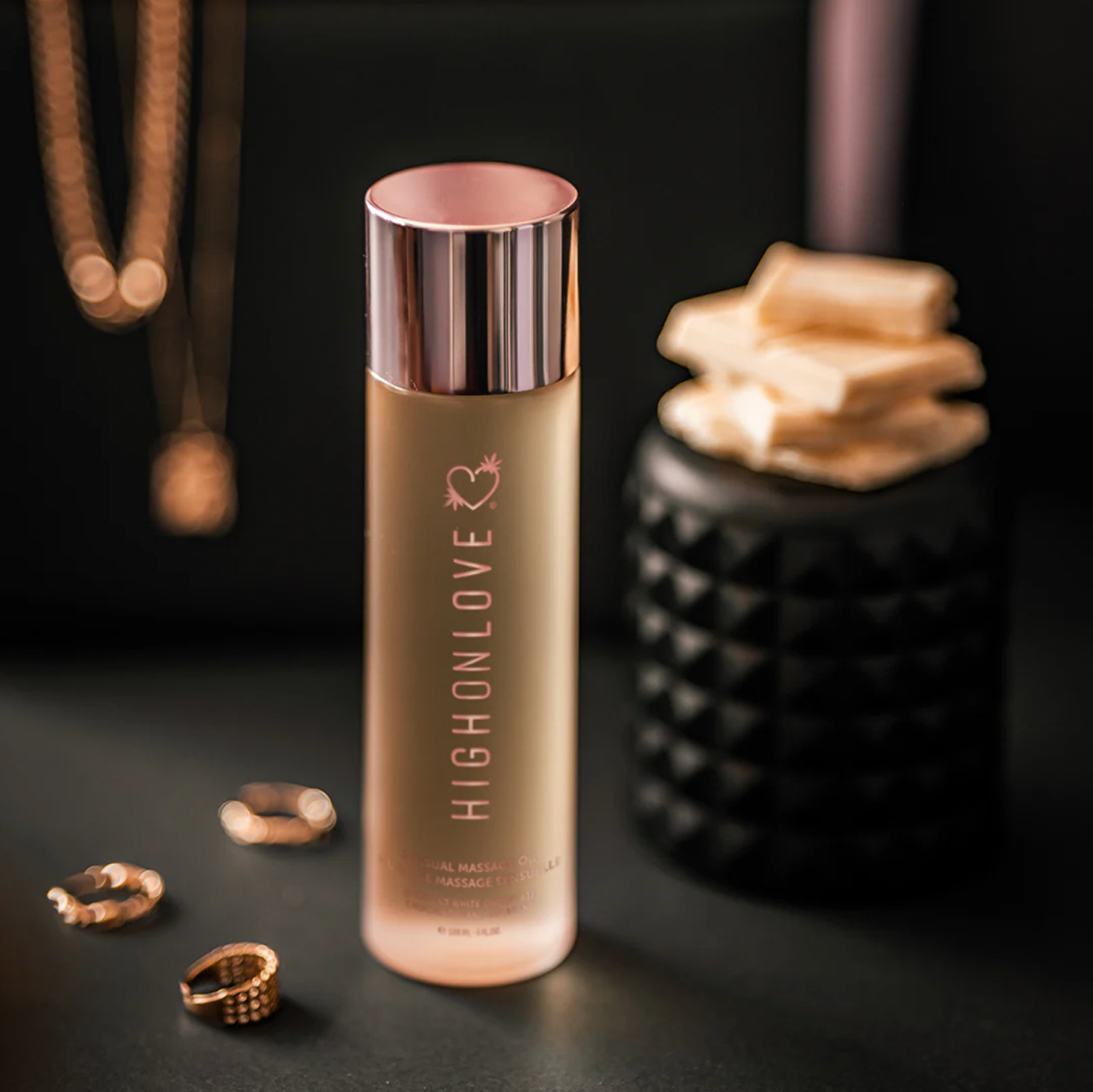 Huile de Massage comestible Clean formula - Chocolat Blanc High on love