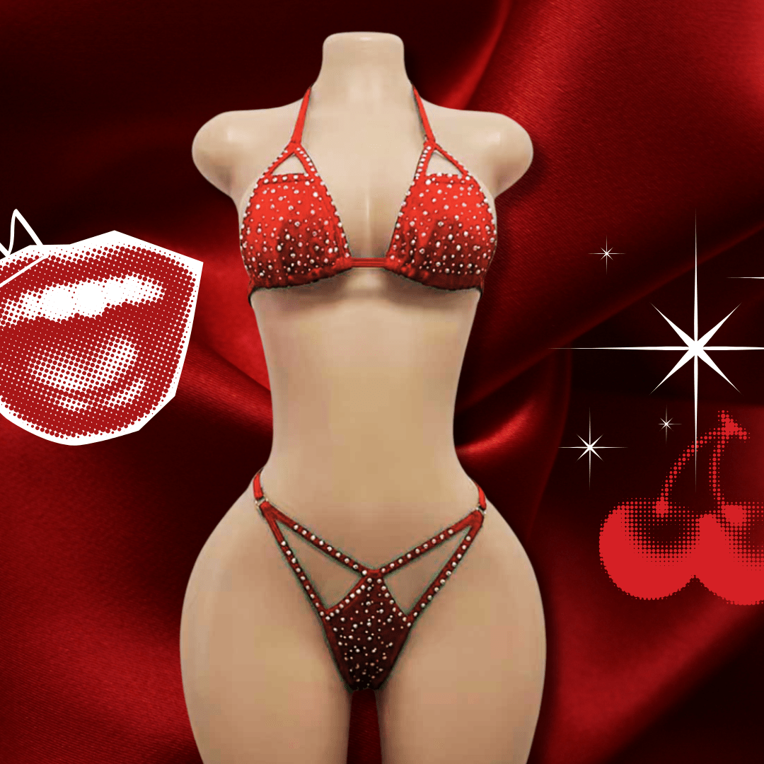 Ensemble Crazy – Bikini strass - LA PIRI | BOUTIQUE EN LIGNE DE BIKINIS ET LINGERIE