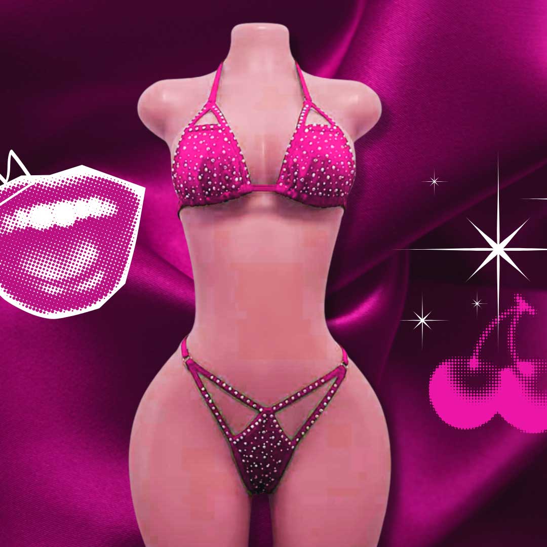 Ensemble Crazy – Bikini strass - LA PIRI | BOUTIQUE EN LIGNE DE BIKINIS ET LINGERIE