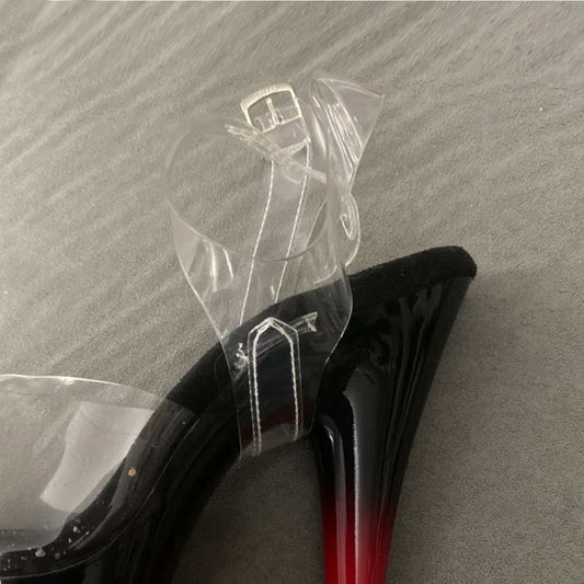 Brides de cheville transparentes Pleaser - LA PIRI | BOUTIQUE EN LIGNE DE BIKINIS ET LINGERIE