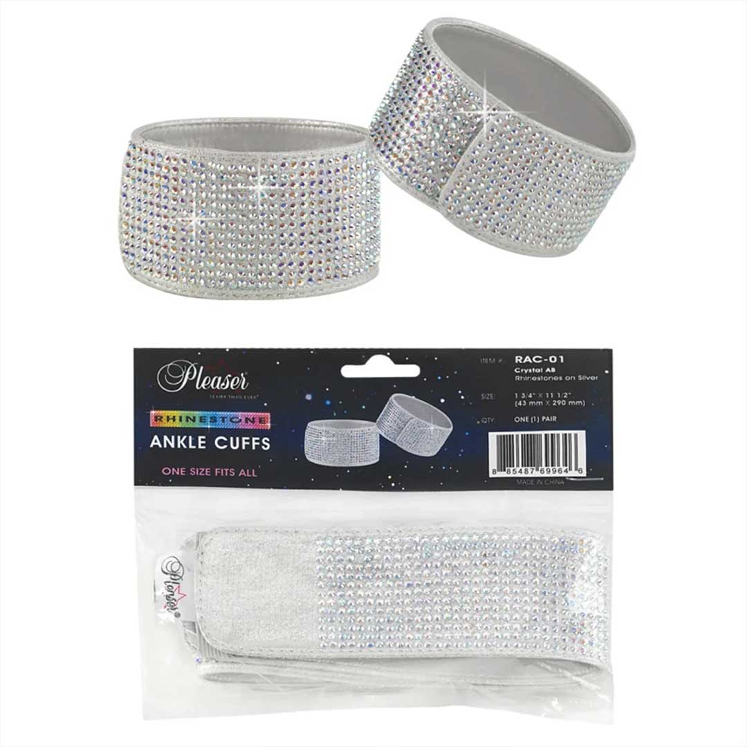 Bracelet de cheville argenté avec strass - LA PIRI | BOUTIQUE EN LIGNE DE BIKINIS ET LINGERIE