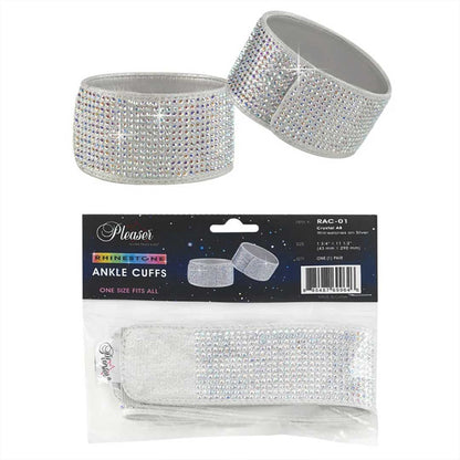 Bracelet de cheville argenté avec strass - LA PIRI | BOUTIQUE EN LIGNE DE BIKINIS ET LINGERIE