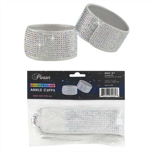 Bracelet de cheville argenté avec strass - LA PIRI | BOUTIQUE EN LIGNE DE BIKINIS ET LINGERIE