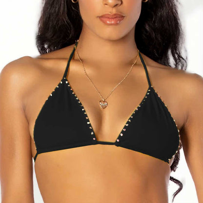 Top Triangle à strass - LA PIRI | BOUTIQUE EN LIGNE DE BIKINIS ET LINGERIE